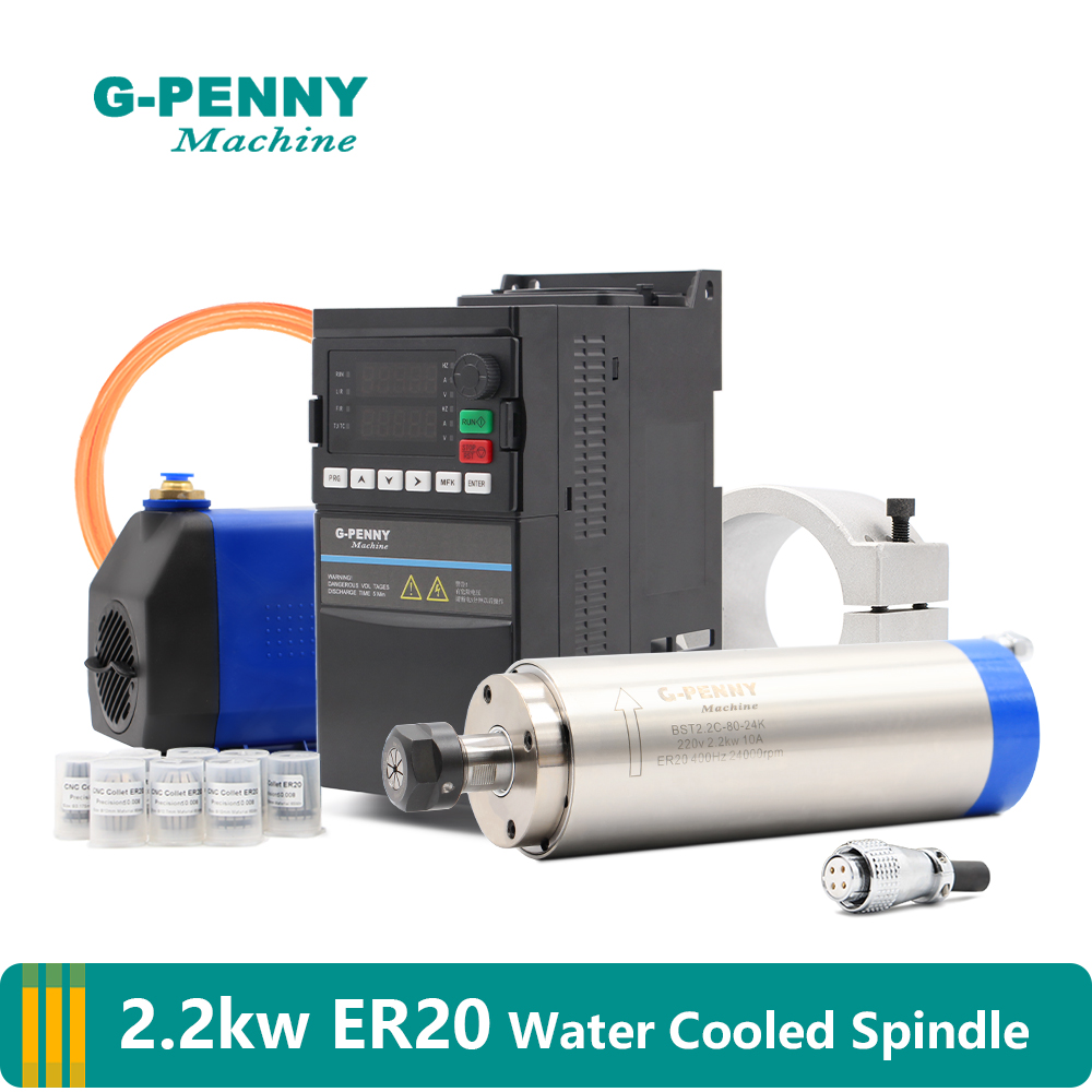2.2Kw Water Cooled Spindle Kit Vfd - Kit mandrino raffreddato ad acqua G-PENNY